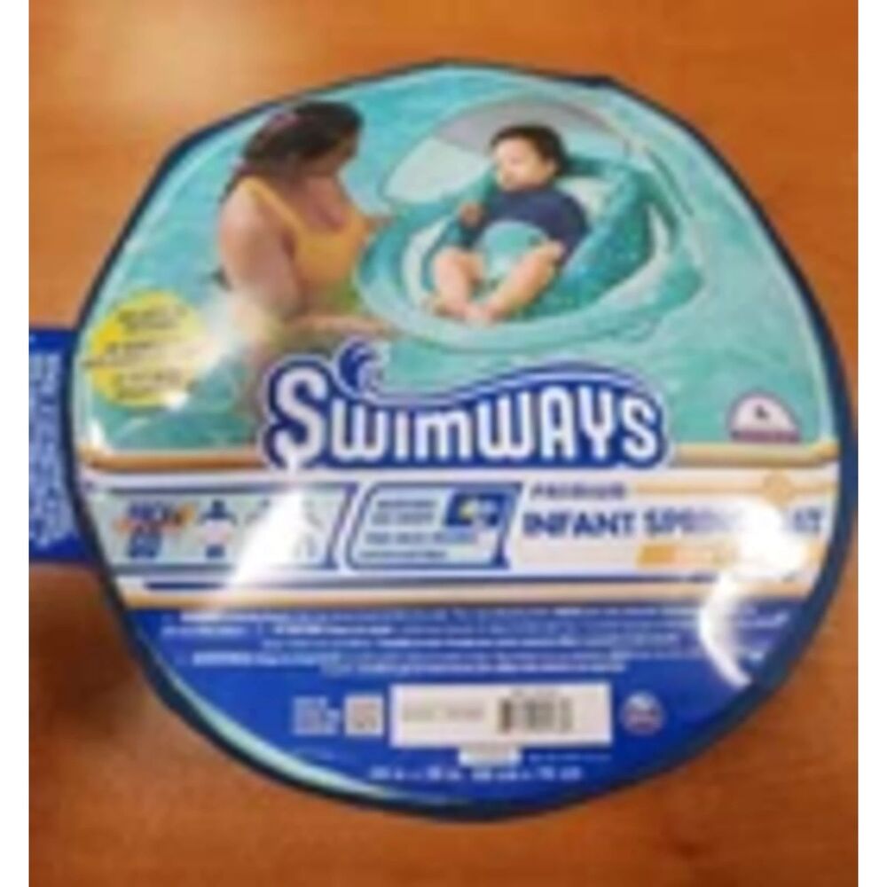 BB1 Swimways Baby Infant Spring Pool Float + Sun Canopy Baby *3-9 Months* BLUE